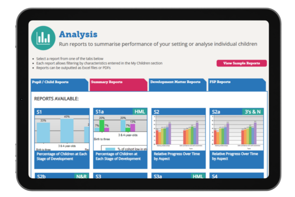 EYFSTrackeriPadAnalysisMenu